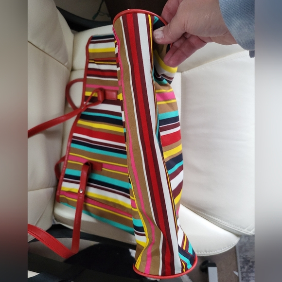Lancôme Canvas Colorful Striped Tote Bag - Picture 5 of 6